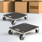 (2 Pack) Heavy Duty 551LB Square Moving Dolly - 3" Tpr Wheels, Sturdy Plywood... New. Price: $81.07.