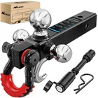 Nilight Trailer Hitch Tri-ball Mount With Hook And Rotatable Tow Anti-theft 3... New. Price: $139.37.