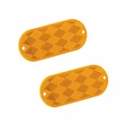 2 Bargman Trailer Lights 70-78-060 Reflector W/mounting Holes Oblong Amber New. Price: $6.95.