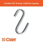 Certified 3/8" S-hook (2,000 Lbs.) New. Price: $16.59.