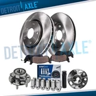 Rear Brake Rotors Pads Wheel Hubs 12PC Lug Nuts W/ Key For Impala Malibu Regal New. Price: $211.51.
