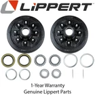 Lippert 12" Drum Hub Pair 7K Axle 8ON6.5 Bearing Kit - Fits Dexter Alko Rockwell New. Price: $269.99.