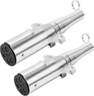 Trailer-side 7 Pin Round Plug With Extension Spring 2PCS, Size: New. Price: $38.99.