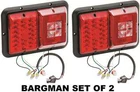 Bargman Set Of 2 (two) Led Recessed Trailer Taillight #84/85 Series Black Base New. Price: $116.99.