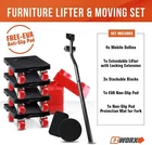 Heavy Duty Furniture Lifter Moving Tool Set With 4X 360 Rotation Sliders Open. Price: $29.77.
