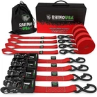 Rhino Usa Heavy Duty Ratchet Tie-down 4-PACK Red 1.6" X 15' With Secure Hooks New. Price: $75.55.