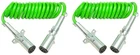 Torque 2 Pack Of 7 Way Coiled Trailer Cord 15 Ft Green Abs Electrical Power New. Price: $99.99.