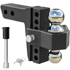 Adjustable Trailer Hitch Fits 2 Inch Receiver 6 Drop/rise Aluminum Dual Ball New. Price: $125.13.