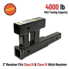 4000LB Dual Hitch Extension 2" Receiver Tow Trailer Haul Bike Rack Cargo Carrier New. Price: $66.05.