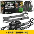 Rhino Usa Heavy Duty 2" X 10' Retractable Ratchet Straps (gray 2-PACK) New. Price: $119.99.