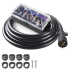 Mictuning 7 Way Trailer Cord Round Rv Plug Inline Gang Junction Box Wire Cable New. Price: $42.59.