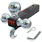 Tyt Trailer Hitch Tri Ball Mount W/ Tow Hook, 2" Receiver 5/8" Lock Us New. Price: $54.99.