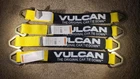 Vulcan Tie Down Axle Straps With Wear Pad - 4 Pack Classic Yellow 3,300 Lb Open. Price: $35.00.