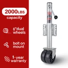 Tyt 2000LBS Heavy Duty Adjustable Swing-up Swivel Dual Wheel Trailer Tongue Jack New. Price: $79.99.