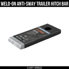 Curt Weld-on Anti-sway Trailer Hitch Bar With 5/8 Inch Ball Hole 45822 New. Price: $32.99.