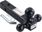 Trailer Hitch Tri-ball Mount With 1-7/8", 2" And 2-5/16" Black Tow New. Price: $57.99.