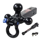Trailer Hitch Tri Ball Mount With Tow Shackle Fits 2" Receiver Lock Pin New. Price: $67.46.