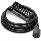 Leisure Rv 7 Way Plug Inline Pre-wired Trailer Cord Junction Box W/ 4 Foot Cable New. Price: $24.99.