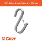 Certified 3/8" Safety Latch S-hook (2,000 Lbs.) New. Price: $20.37.