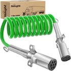 Nilight 12FT 7 Way Coiled Abs Cord Heavey Duty Zinc Die Green Cable New. Price: $87.09.