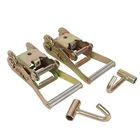 Pack Race Car Tie Down Straps 2" Ratchet J Hooks Tow Dolly Secure Hauler Set New. Price: $31.84.