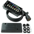 Leisure Rv 7 Way Plug Inline Pre-wired Trailer Cord Junction Box W/ 6 Foot Cable New. Price: $28.99.