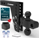 Adjustable Trailer Hitch, Fits Receiver & 6 Drop (2025 Upgraded), Black New. Price: $158.98.