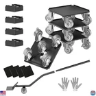 Heavy Duty 1500LBS Furniture Dolly With 5X 360 Wheels & Lifter Jacks, Gray New. Price: $78.39.