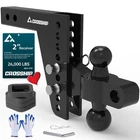 Adjustable Trailer Hitch Ball Mount For 2 Receiver Heavy Duty Tow New. Price: $225.39.