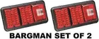 Bargman Set Of 2 (two) Trailer Red Led Taillight - Incadescent Backup Black Base New. Price: $169.98.