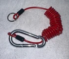 Red Coiled Safety Breakaway Trailer Cable Rv Hitch Accessory New With Out Tag. Price: $8.50.