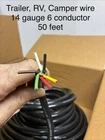 Trailer Rv Camper Wire 14-6 Gauge Jacketed Blk Round Usa Made 50 Feet New. Price: $44.99.