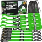Rhino Usa Ratchet Straps Tie Downs (4-PACK) Inch X 15FT, Green New. Price: $67.30.