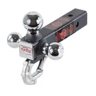 Toptow Trailer Hitch Tri-ball Mount With Beast Chrome, Balls New. Price: $55.90.