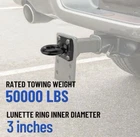 4-BOLT Pintle Hitch Lunette Ring, I.d. 3 Inch, Towing Weight 60000 Lbs New. Price: $92.98.