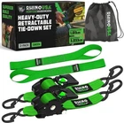 Rhinousa 2" 10' Retractable Ratchet Straps TD-RSRE2X10-GRN-R New. Price: $69.90.
