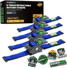 Rhino Usa TD-RSRE2X10-ETRK-4BLU 2" 10' Retractable E-track Ratchet Straps New. Price: $129.60.