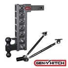 Geny Mega-duty 16K 15" Drop 2" Adjustable Hitch Stabilizer Pintle Ball 2K Tongue New. Price: $649.95.