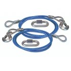 Roadmaster Straight Safety Cables 64" Long Single Hook 8,000 Lb Capacity 1 Pair New. Price: $65.00.