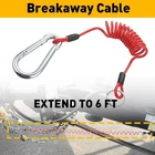 Trailer Breakaway 6' Coiled Safety Cables For Rv Emergency Red New. Price: $11.99.