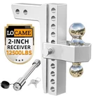 Locame Adjustable Trailer Hitch 2'' Receiver Tow 10'' Drop Rise Solid Ball New. Price: $90.00.