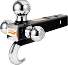 84180 Towever Trailer Hitch Tri Mount With Hook, 3 Chrome Ball, Silver New. Price: $51.46.