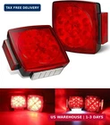 Partsam Pair Slim Square Led Trailer Submersible Tail 15 Red 4 Whit New. Price: $30.79.