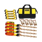 8 Point Roll Back Vehicle Tie Down Kit,tow Truck Flatbed Straps With Chain Ex... New. Price: $176.26.