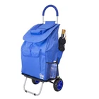 Products Bigger Trolley Dolly Blue Shopping Grocery Foldable Cart New. Price: $84.24.