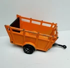 Vintage 1980S Orange Wood Grain Hay Trailer Majorette Diecast Made France Toy Used. Price: $15.00.
