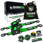 Rhino Usa TD-RSRE2X10-GRN-R Retractable Ratchet Straps New. Price: $64.02.