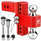 Trailer Hitch 2.5 Receiver 6 Drop 000 Lbs Dual Ball Red 79870 Stainless Steel New. Price: $259.99.