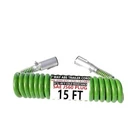 7 Way Coiled Trailer Cord 15FT Pigtail Heavy Duty Electric Spring Wire New. Price: $65.81.