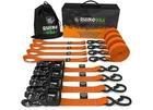 Rhino Usa HDKIT-4PK-ORG 1.6" X 8' Heavy Duty Ratchet Tie-down (4-PACK) Orange New. Price: $77.26.